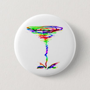 Rainbow Tornado 6 Cm Round Badge