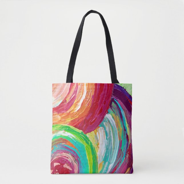 Rainbow tote bag/ pretty tote bag (Front)