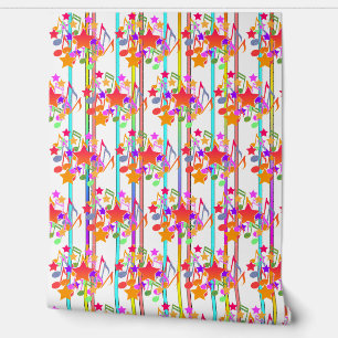 Rainbow Traditional Stars Stripes Kids Wallpaper