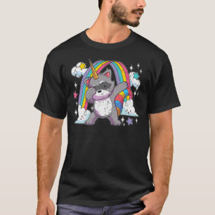 Rainbow Trash Panda Racoonicorn Dabbing Racoon Un T-Shirt