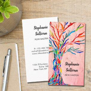 Rainbow Tree Coral Reiki Business Card