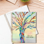 Rainbow Tree Custom Name Planner<br><div class="desc">This unique Planner is decorated with a rainbow-coloured tree and a watercolor background. The original design was made in mosaic using tiny pieces of brightly coloured glass. Customise it with your name and year. Use the Design Tool option to change the text size, style, or colour. Because we create our...</div>