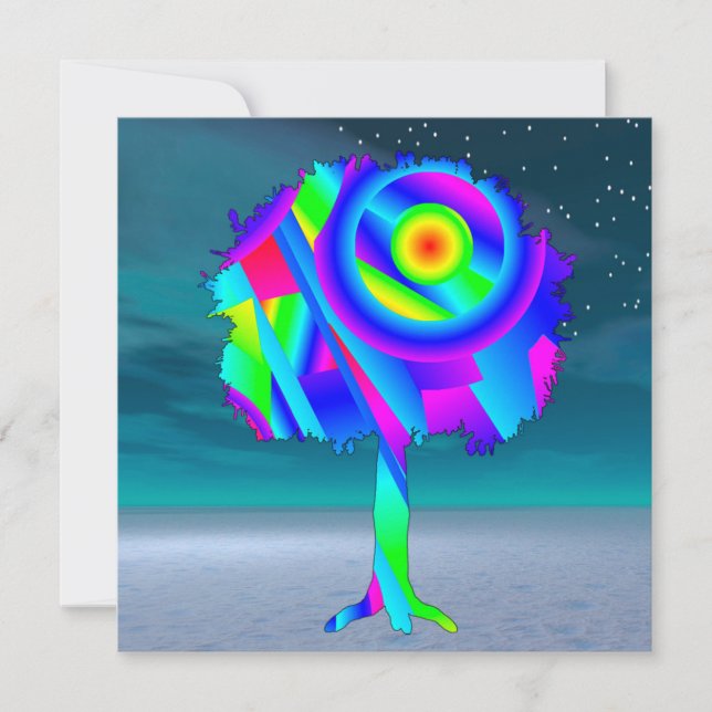 Rainbow Tree Flat Card (Front)