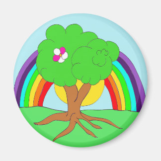 Rainbow tree magnet