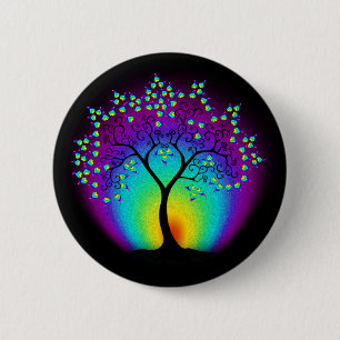 Rainbow Tree of Life Button