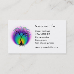 Rainbow Tree of Life Connect with Your Customer Business Card