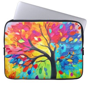 Rainbow Tree of Life Painting Laptop Sleeve
