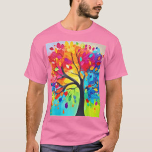 Rainbow Tree of Life Painting T-Shirt