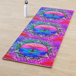 Rainbow Tree of Life Yoga Mat