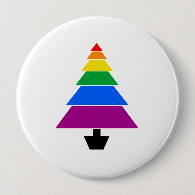 RAINBOW TREE -.png 10 Cm Round Badge (Front)