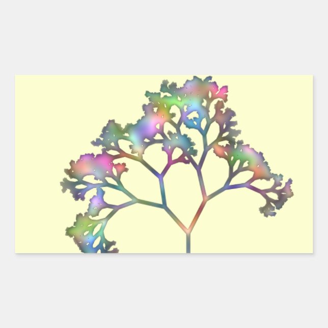 Rainbow Tree Rectangular Sticker (Front)