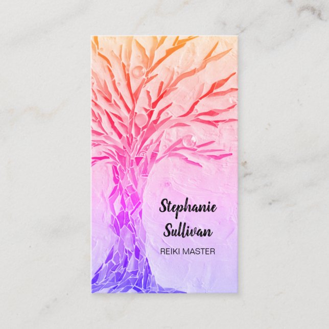 Rainbow Tree Reiki Business Card (Front)