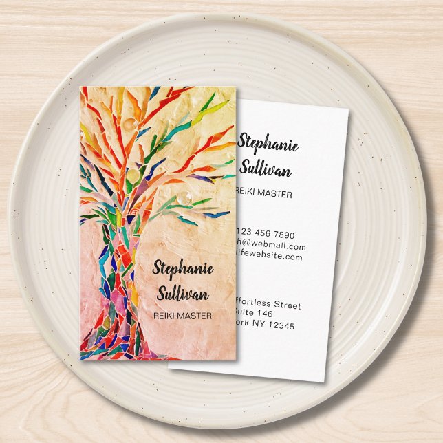 Rainbow Tree Reiki Business Card (Creator Uploaded)
