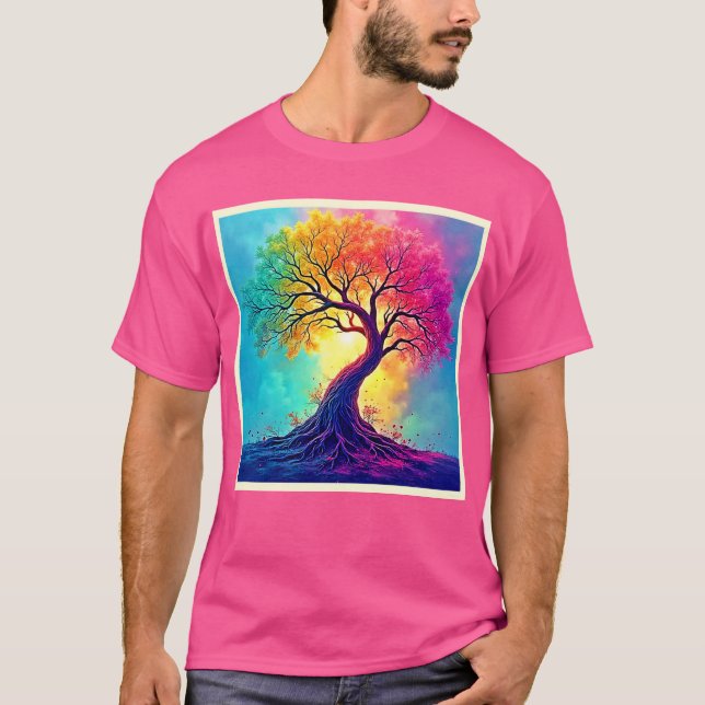  Rainbow Tree: Roots of Infinite Hope Art T-Shirt (Front)