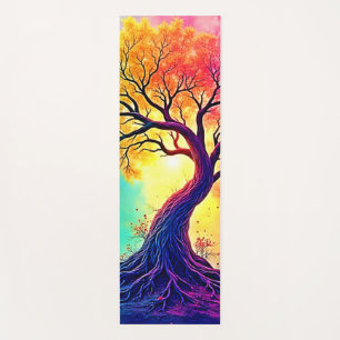 Rainbow Tree: Roots of Infinite Hope Art Yoga Mat
