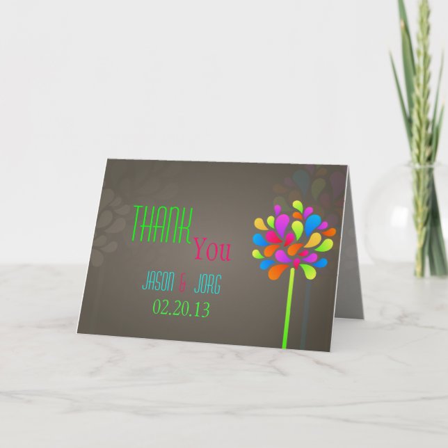 Rainbow Tree Thank You Card (Front)
