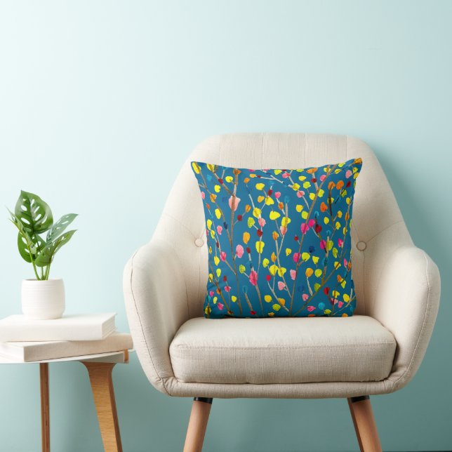 Rainbow tree watercolor  cushion (Chair)