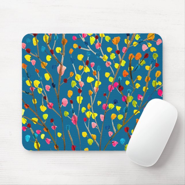 Rainbow tree watercolor  mouse mat (With Mouse)