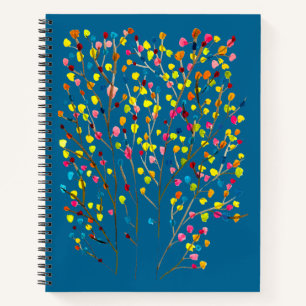 Rainbow tree watercolor notebook