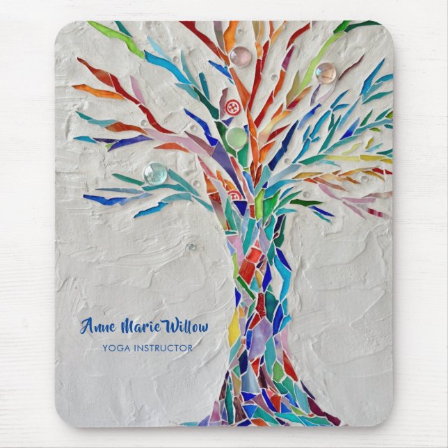 Rainbow Tree Yoga Instructor Mouse Mat (Front)