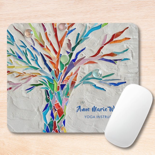 Rainbow Tree Yoga Instructor Mouse Pad (Creator Uploaded)