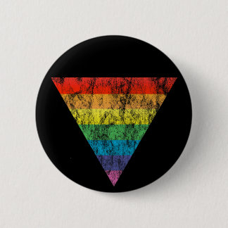 rainbow triangle 6 cm round badge