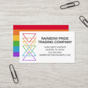 Rainbow Triangle Company Logo Pride Event Business Card