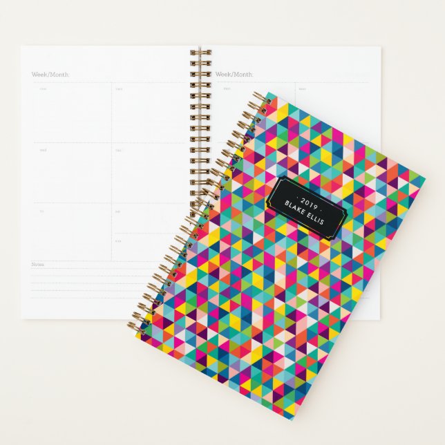 Rainbow Triangle Custom Year and Name Planner (Display)