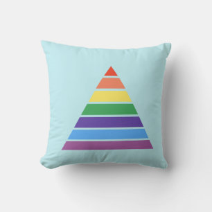 Rainbow Triangle Geometric Decorative Pillow" Cushion