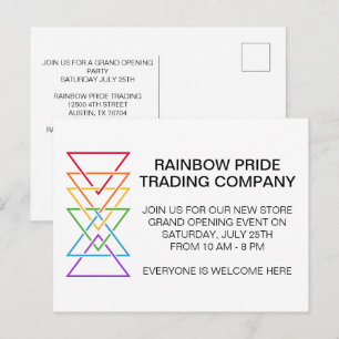 Rainbow Triangle Logo LGBTQ Business Marketing Postcard