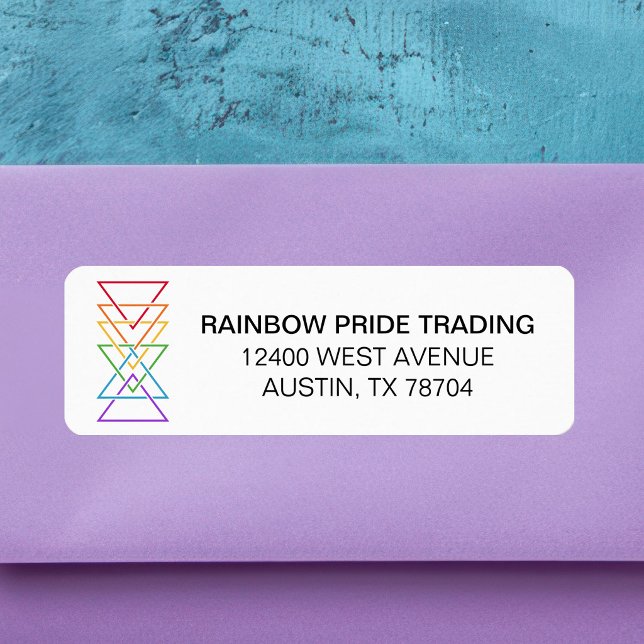 Rainbow Triangle Logo LGBTQ Return Address (Creator Uploaded)
