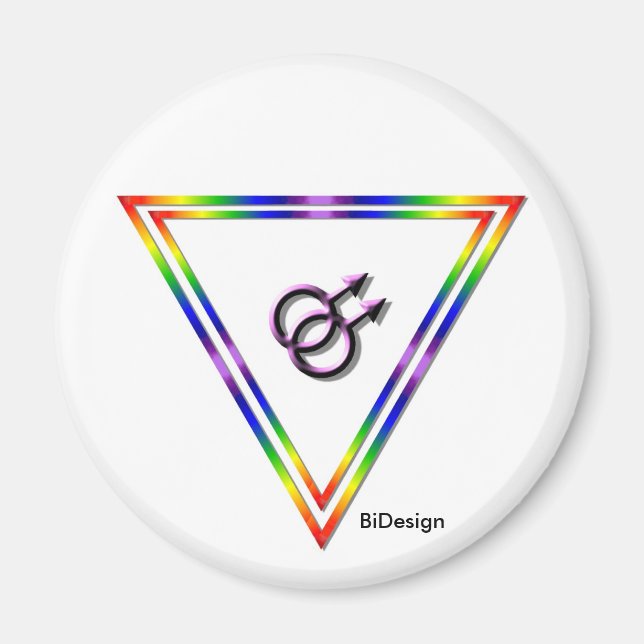 Rainbow Triangle Male/Male Magnet (Front)