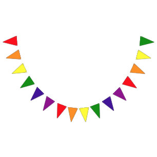 Rainbow Triangle Pennant Gay Pride Party Bunting