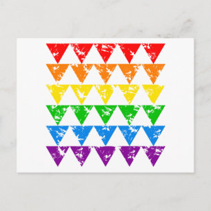 Rainbow Triangles postcard