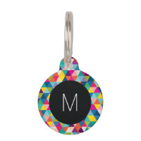 Rainbow Triangles with Black and White Monogram