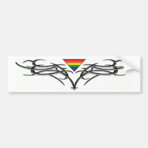 Rainbow Tribal Bumper Sticker