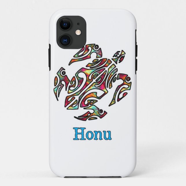 Rainbow Tribal Hawaiian Sea Turtle Case-Mate iPhon Case-Mate iPhone Case (Back)