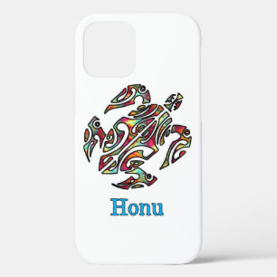 Rainbow Tribal Hawaiian Sea Turtle iPhone 12 Case