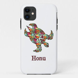 Rainbow Tribal Sea Turtle on White Case-Mate iPhon iPhone 11 Case