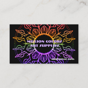 Rainbow Tribal Sun Business Card