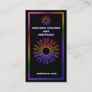 Rainbow Tribal Sun Business Card 4