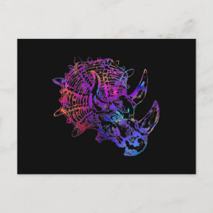 Rainbow Triceratops Dinosaur Postcard