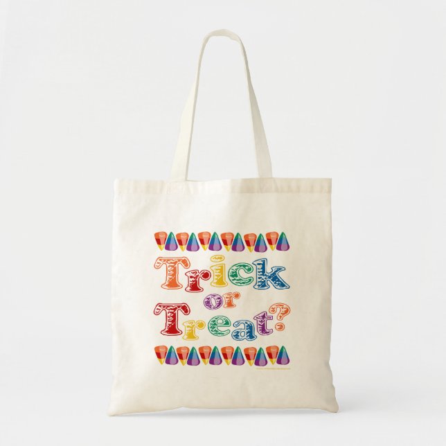 Rainbow Trick or Treat Tote Bag (Front)