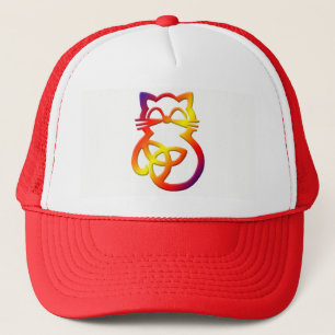 Rainbow Trinity Knot Celtic Cat Hat