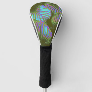 Rainbow Tropical Leaves Golf Head Cover