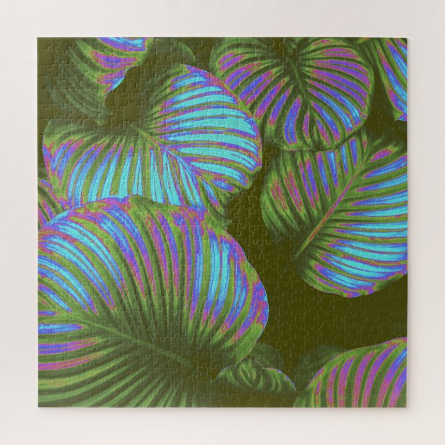 Rainbow Tropical Leaves Jigsaw Puzzle (Vertical)