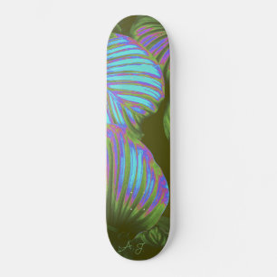 Rainbow Tropical Leaves Skateboard