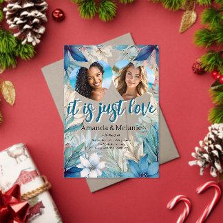 Rainbow & Tropical Wedding Invitation