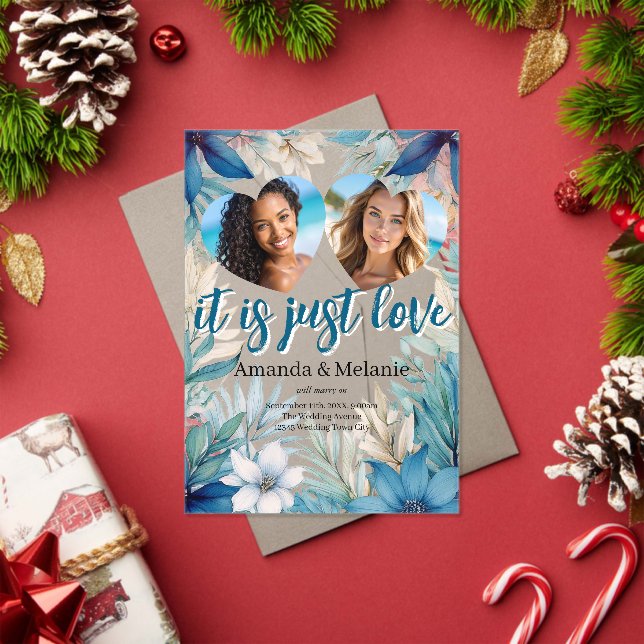Rainbow & Tropical Wedding Invitation (Insitu (Holiday))