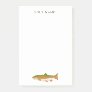Rainbow Trout Art Fisherman Post-it Notes